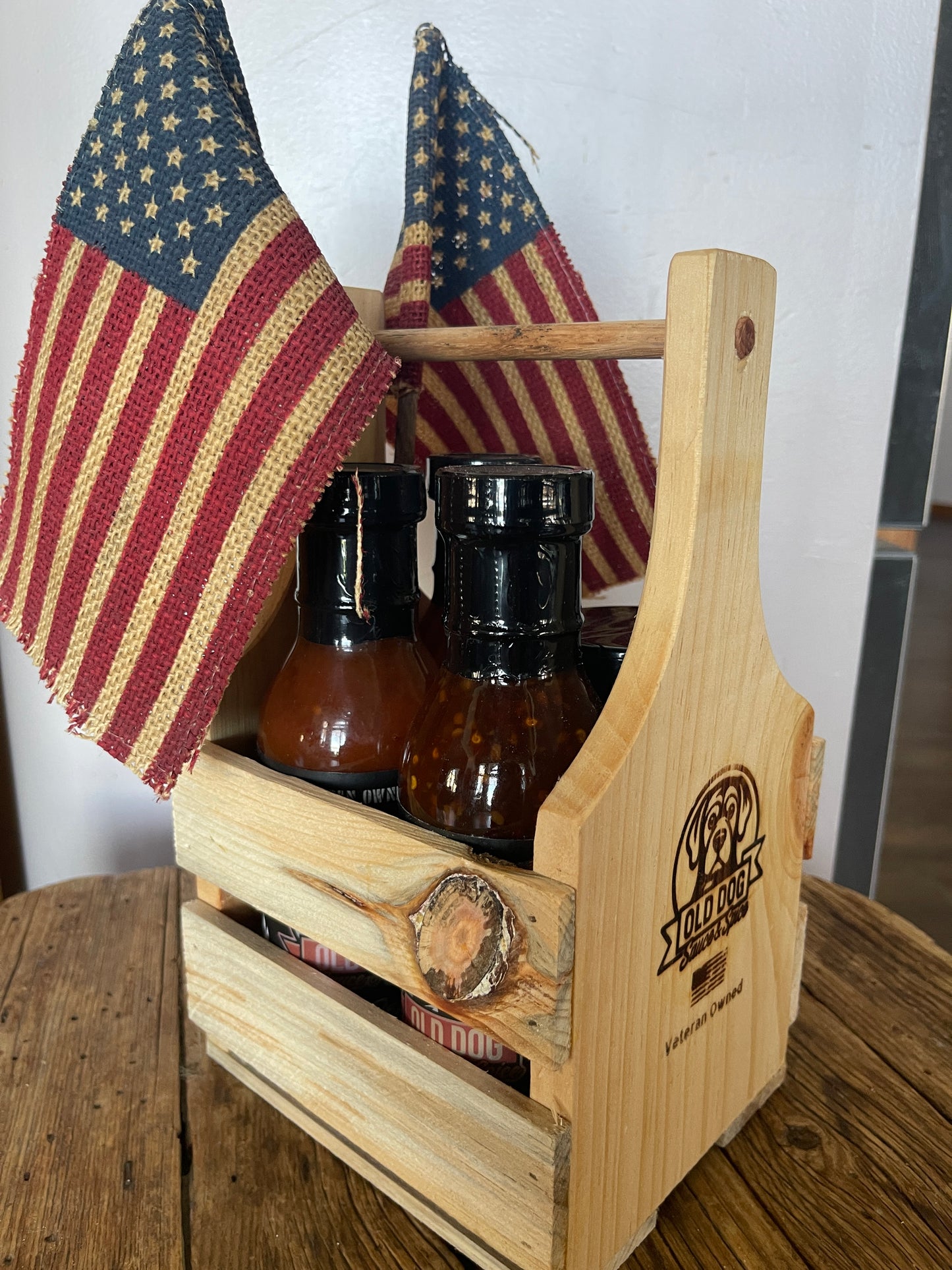 Old Dog Sauce & Spice Handcrafted 4-Sauce Gift Crate